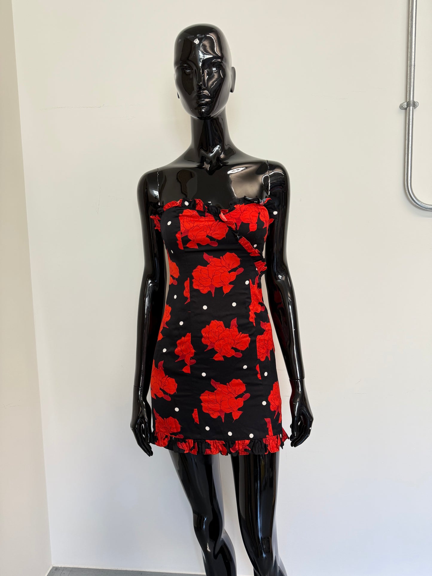 De La Vali Dolly dress in red Spanish floral (pre-owned)