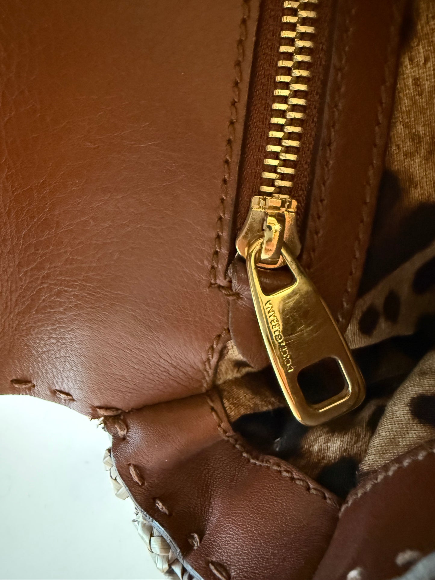 Dolce and Gabbana Wicker Crossbody Bag With Padlock (pre-owned)