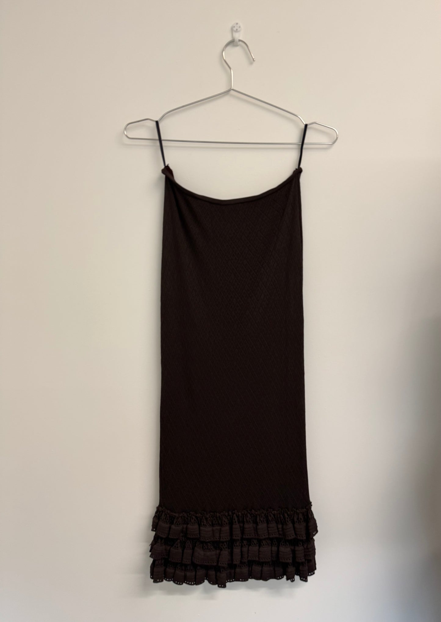 Christian Dior brown cami top and midi skirt (pre-owned)