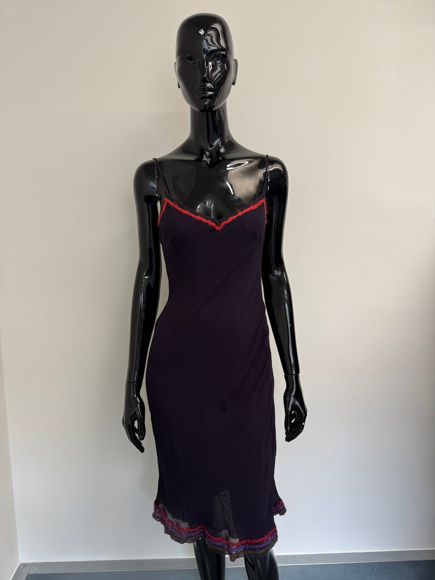 Moschino plum cami midi dress (pre-owned)