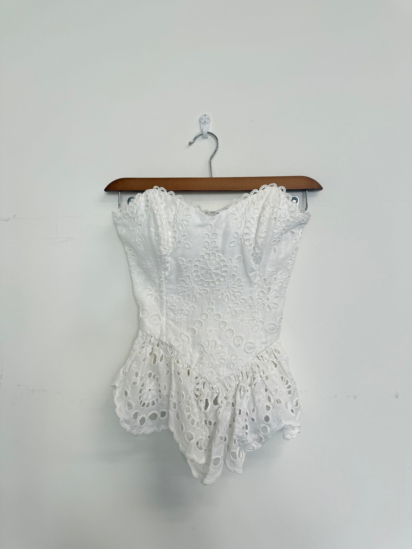 Zimmermann white strapless corset top (pre-owned)
