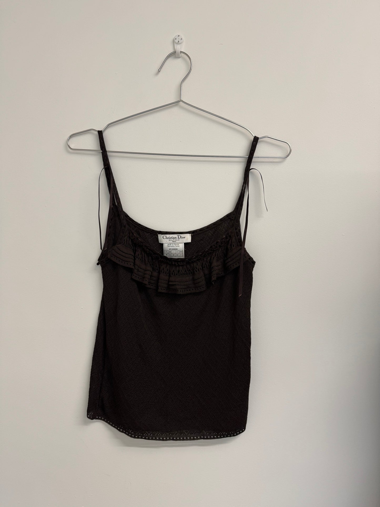 Christian Dior brown cami top and midi skirt (pre-owned)
