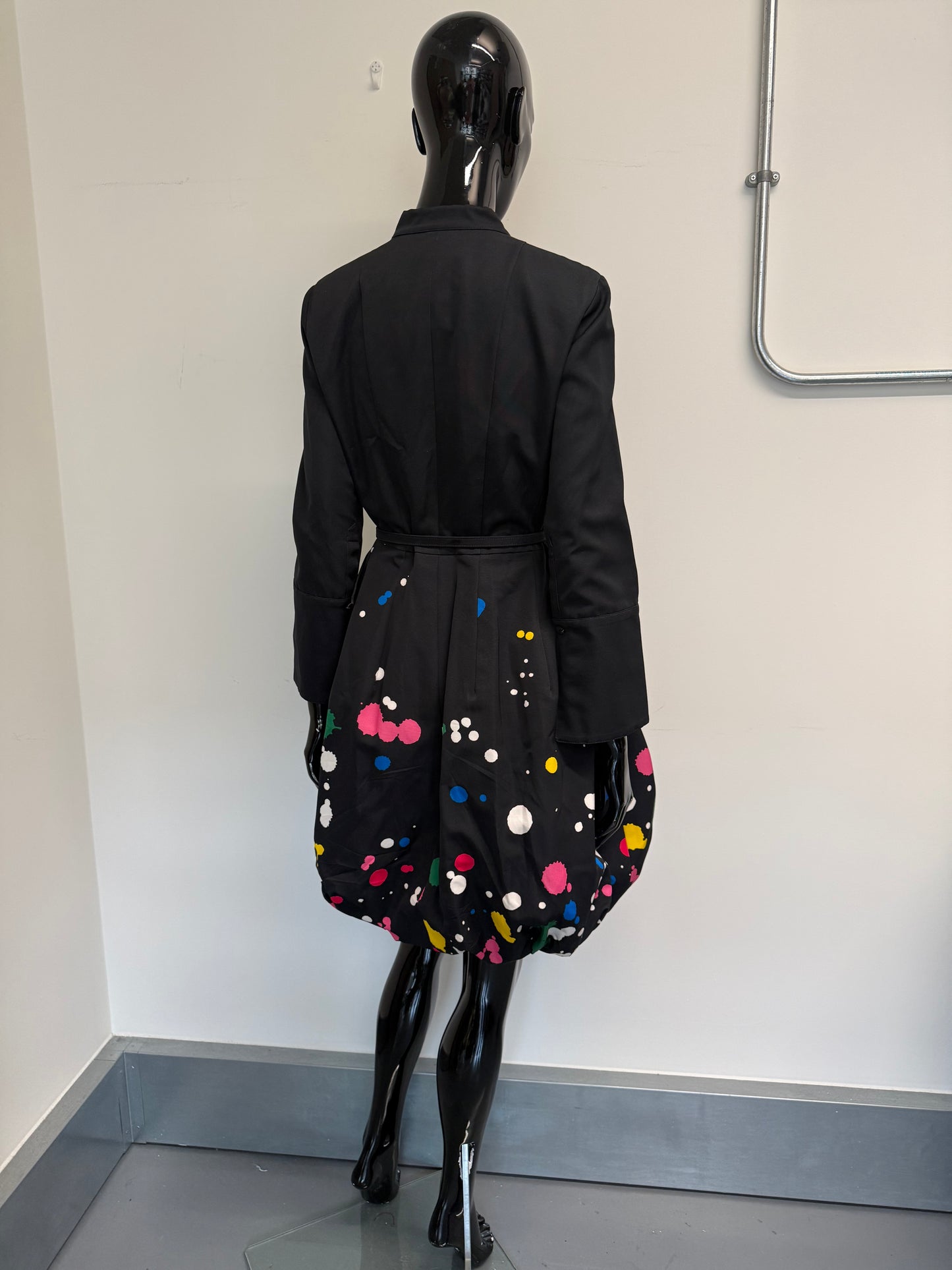 Oscar De La Renta puff paint splat knee length dress (pre-owned)