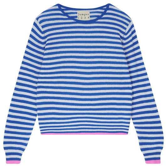 Jumper 1234 Blue and white stripe cashmere jumper (pre-owned)