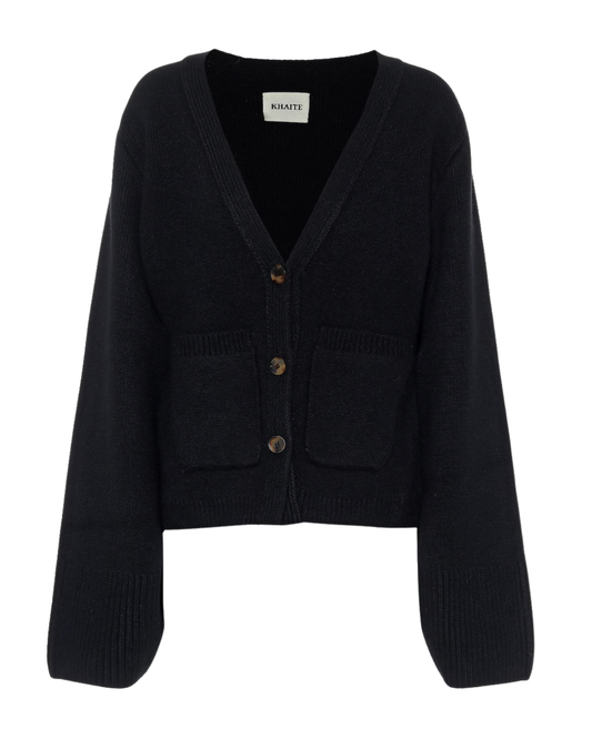Khaite Black Scarlet Cashmere Cardigan