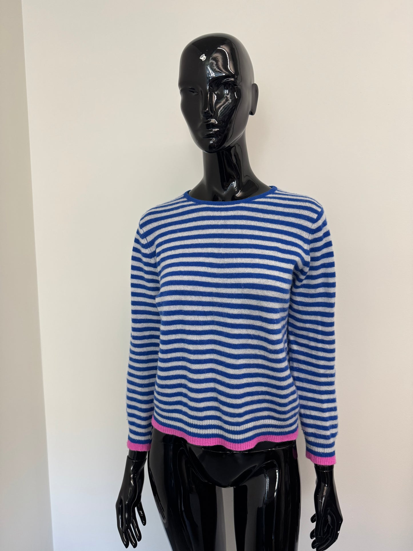 Jumper 1234 Blue and white stripe cashmere jumper (pre-owned)