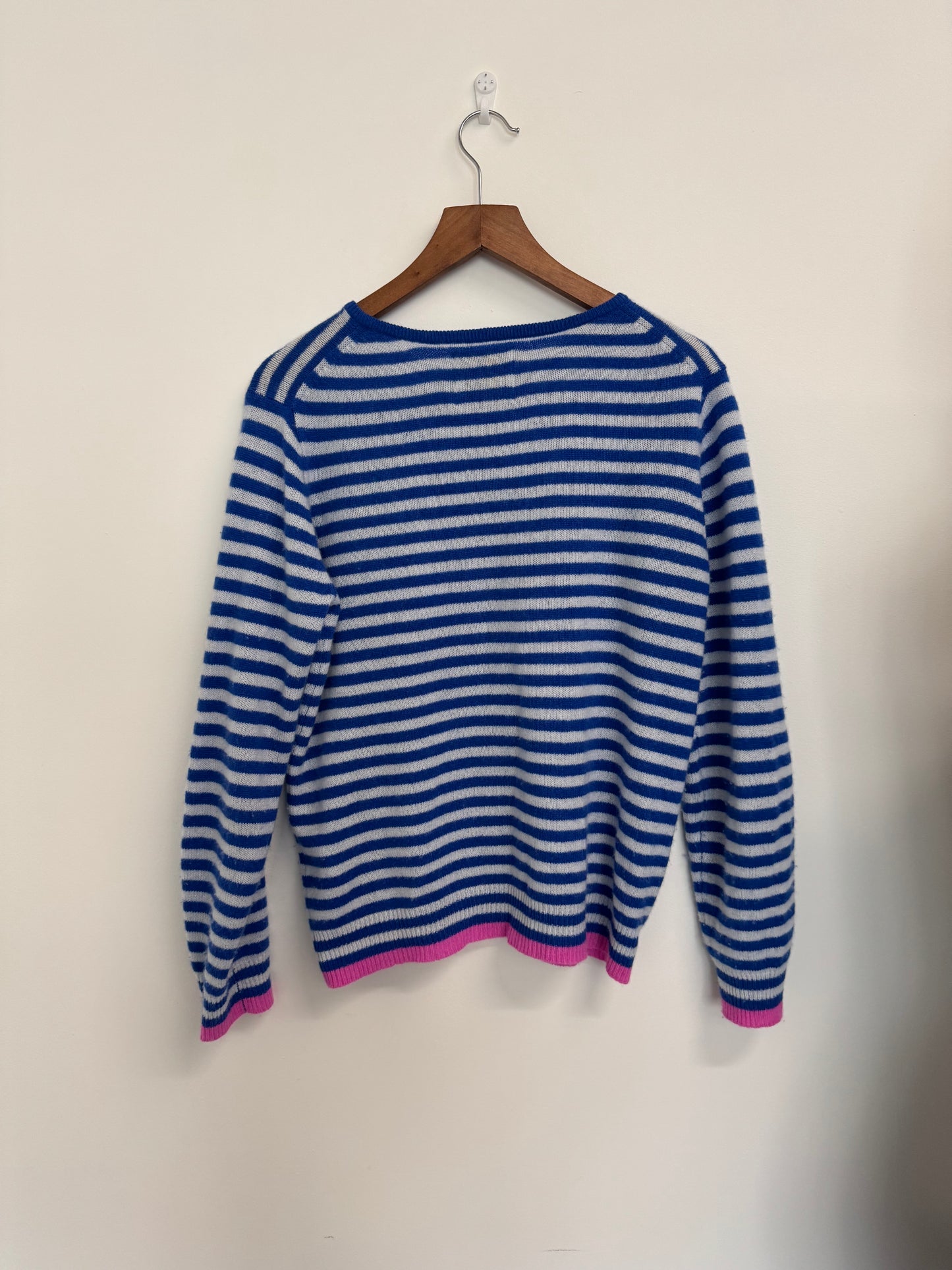 Jumper 1234 Blue and white stripe cashmere jumper (pre-owned)