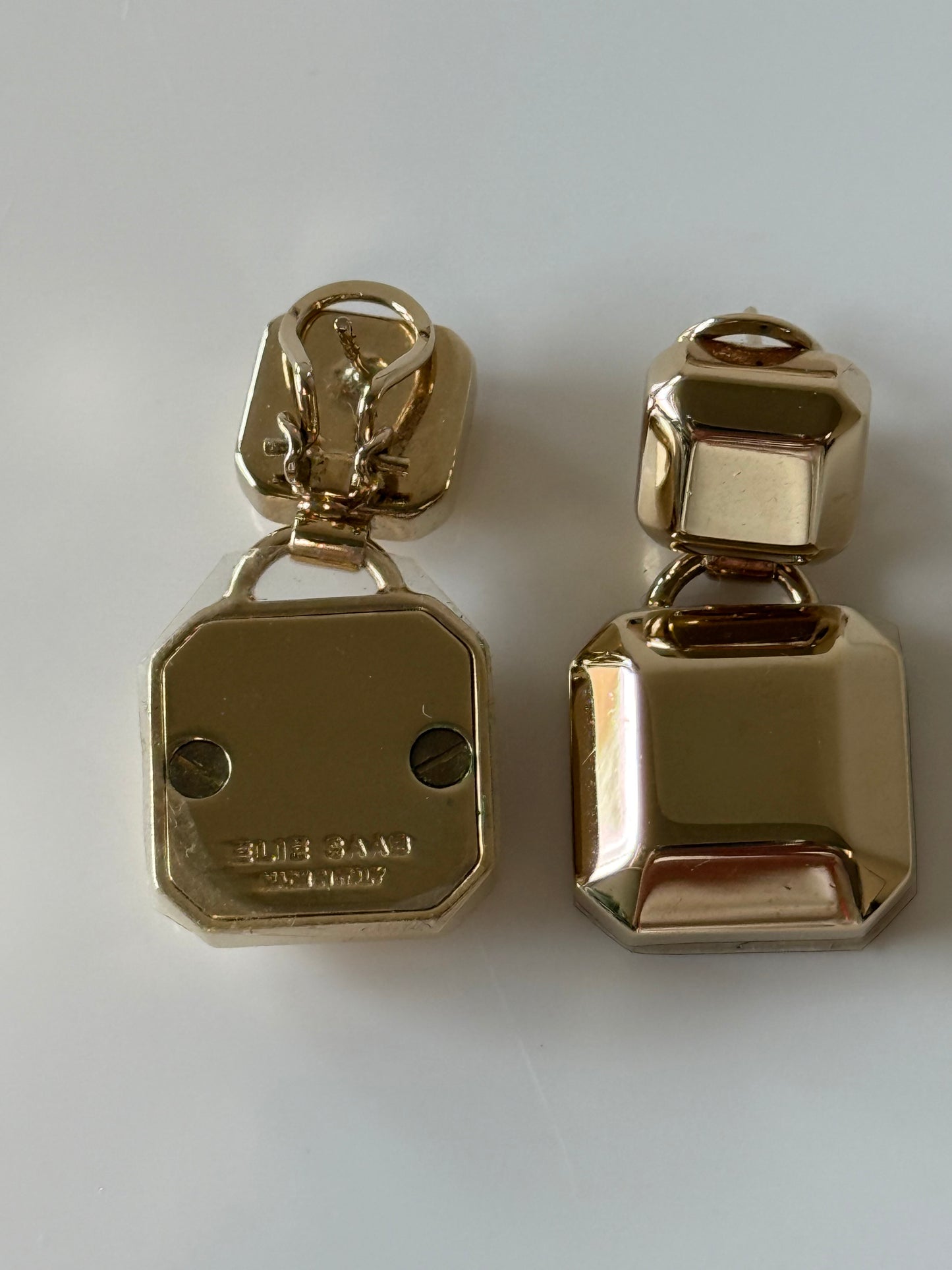 Elie Saab gold drop earrings (pre-owned)