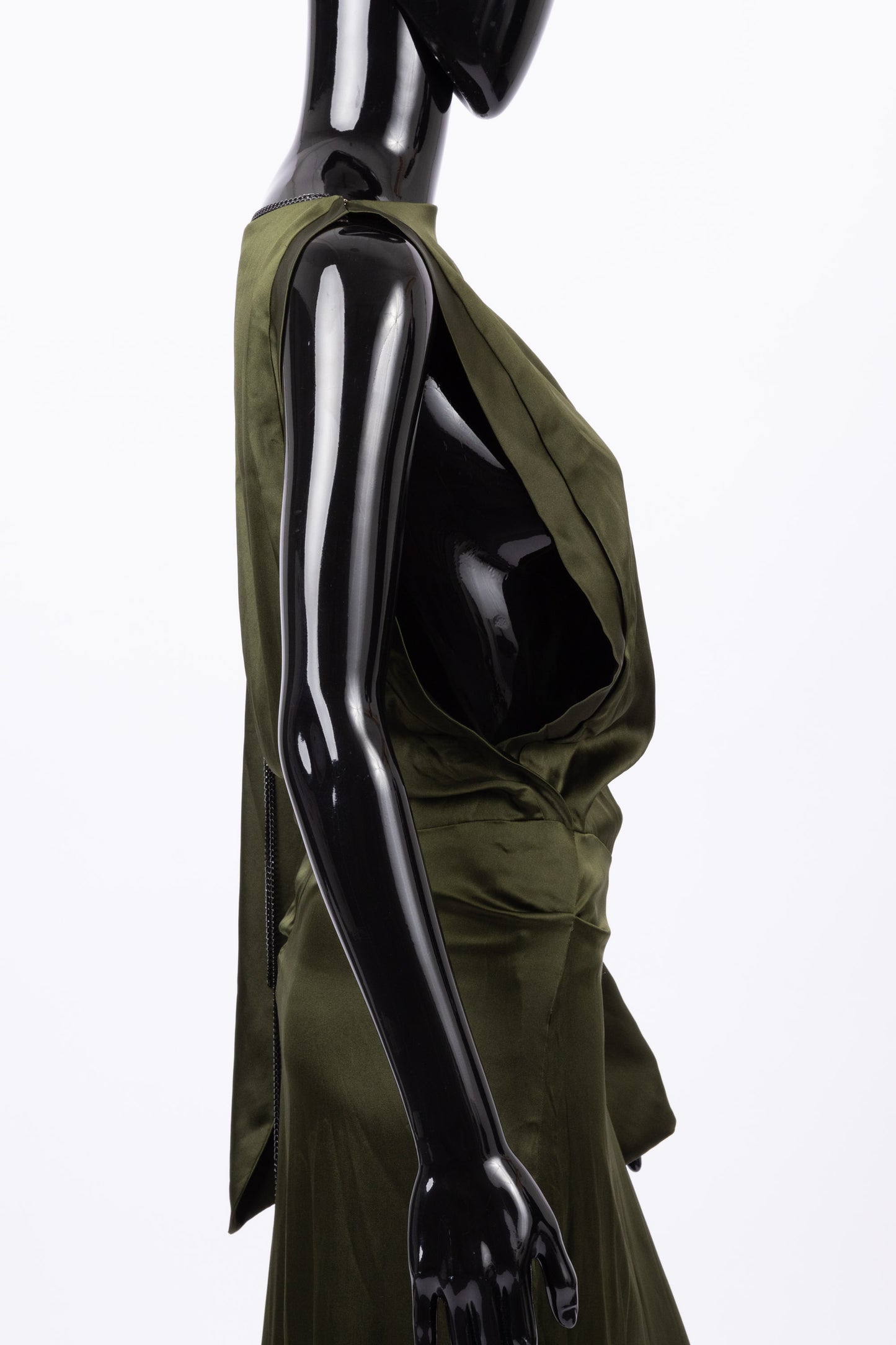 Simone Ricker green silk gown (pre-owned)