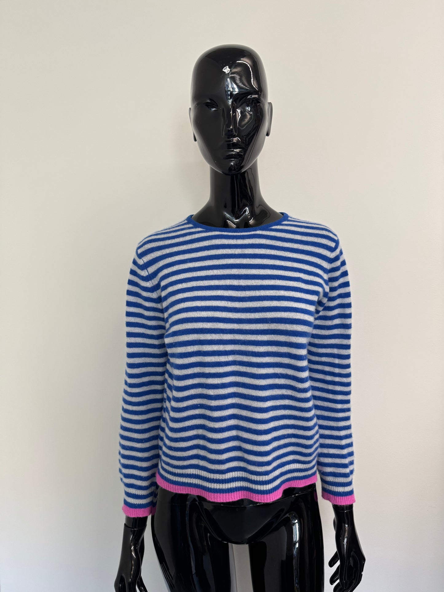 Jumper 1234 Blue and white stripe cashmere jumper (pre-owned)