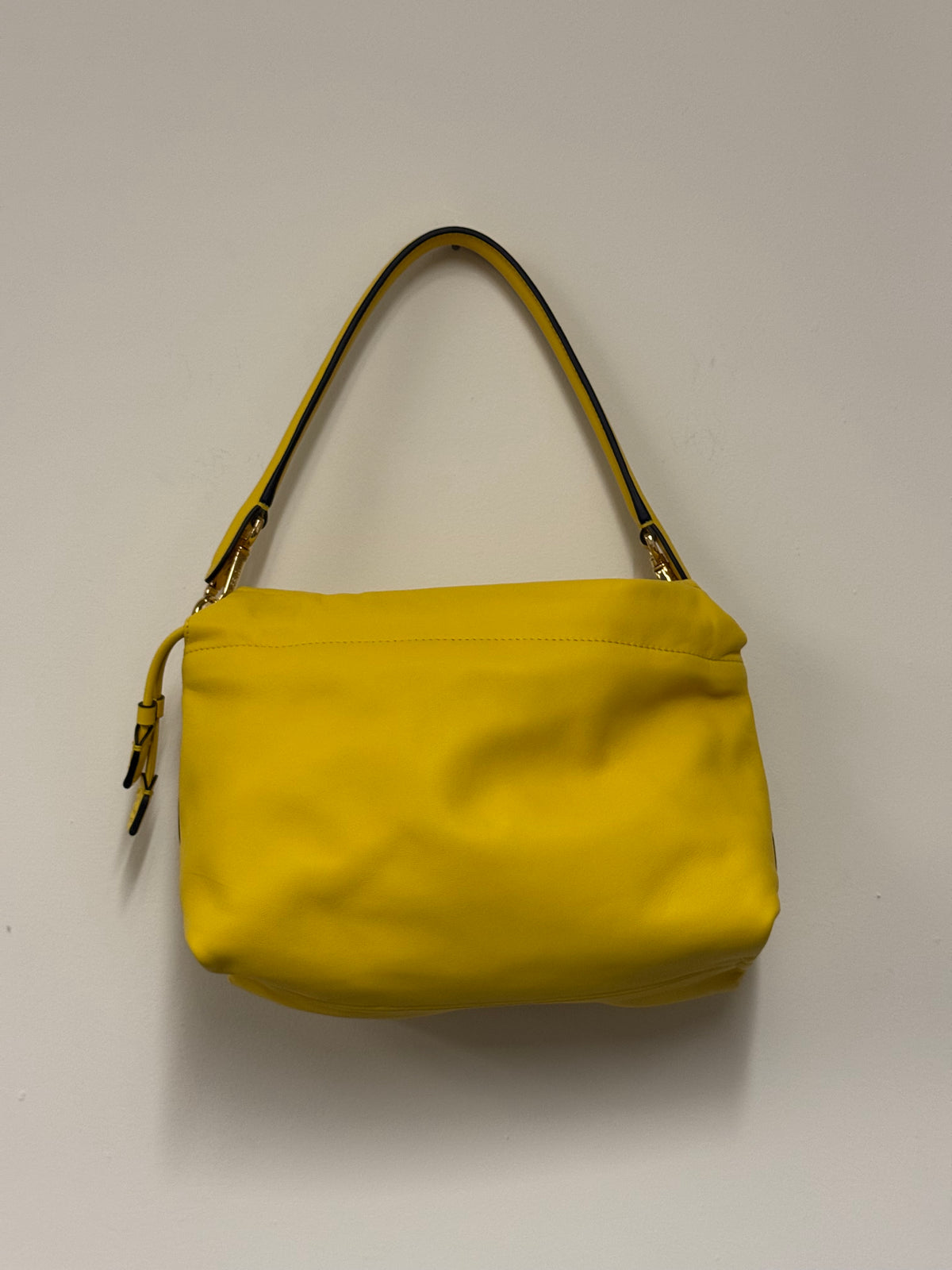 Fendi Yellow Mamma Baguette Medium Leather Crossbody Bag