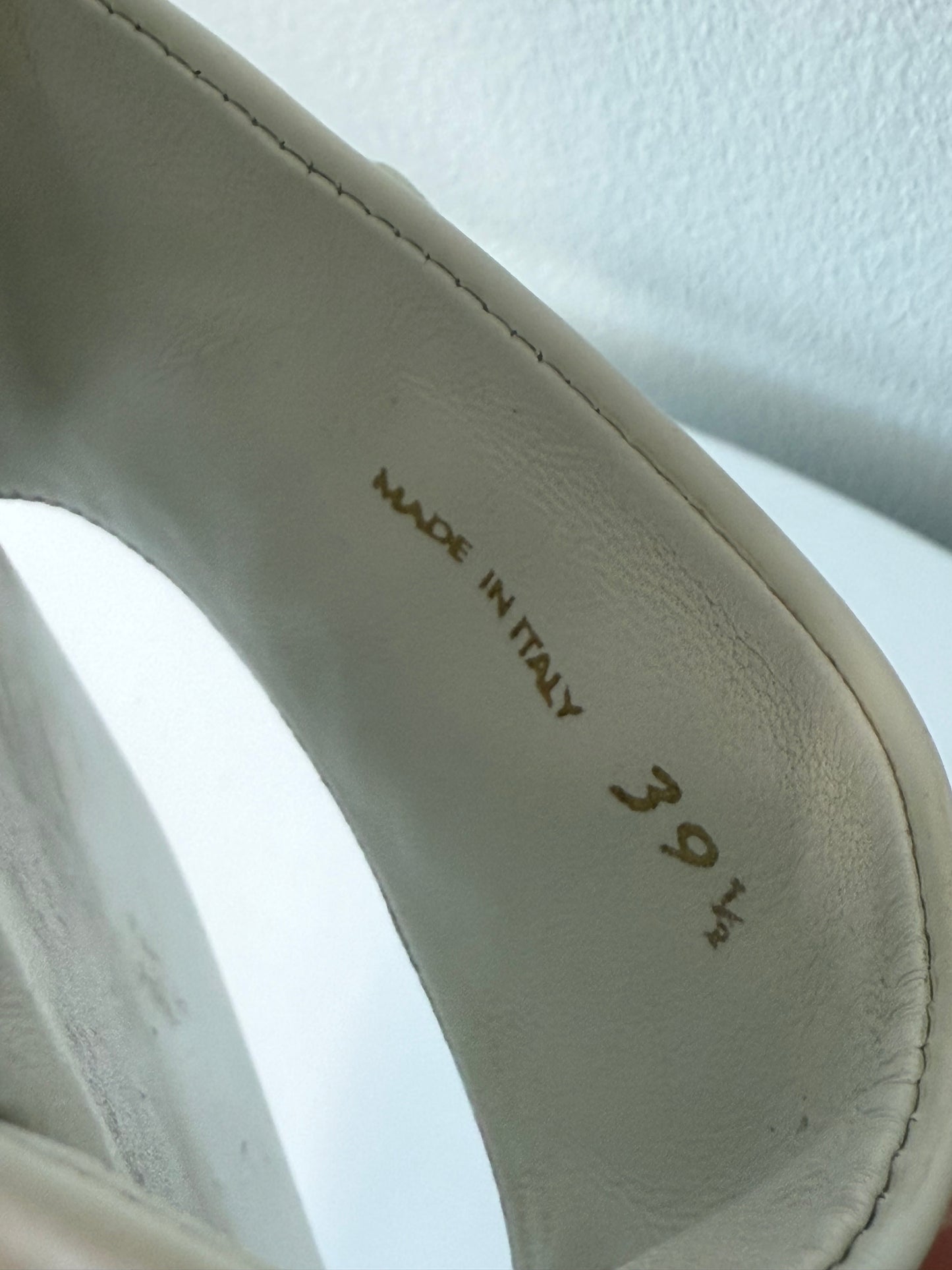 Prada logo leather slides (pre-owned)