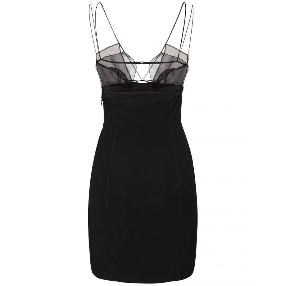 Nensi Dojaka black mini dress with bra detail (pre-owned)