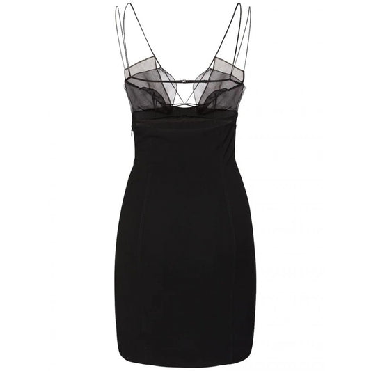 Nensi Dojaka black mini dress with bra detail (pre-owned)