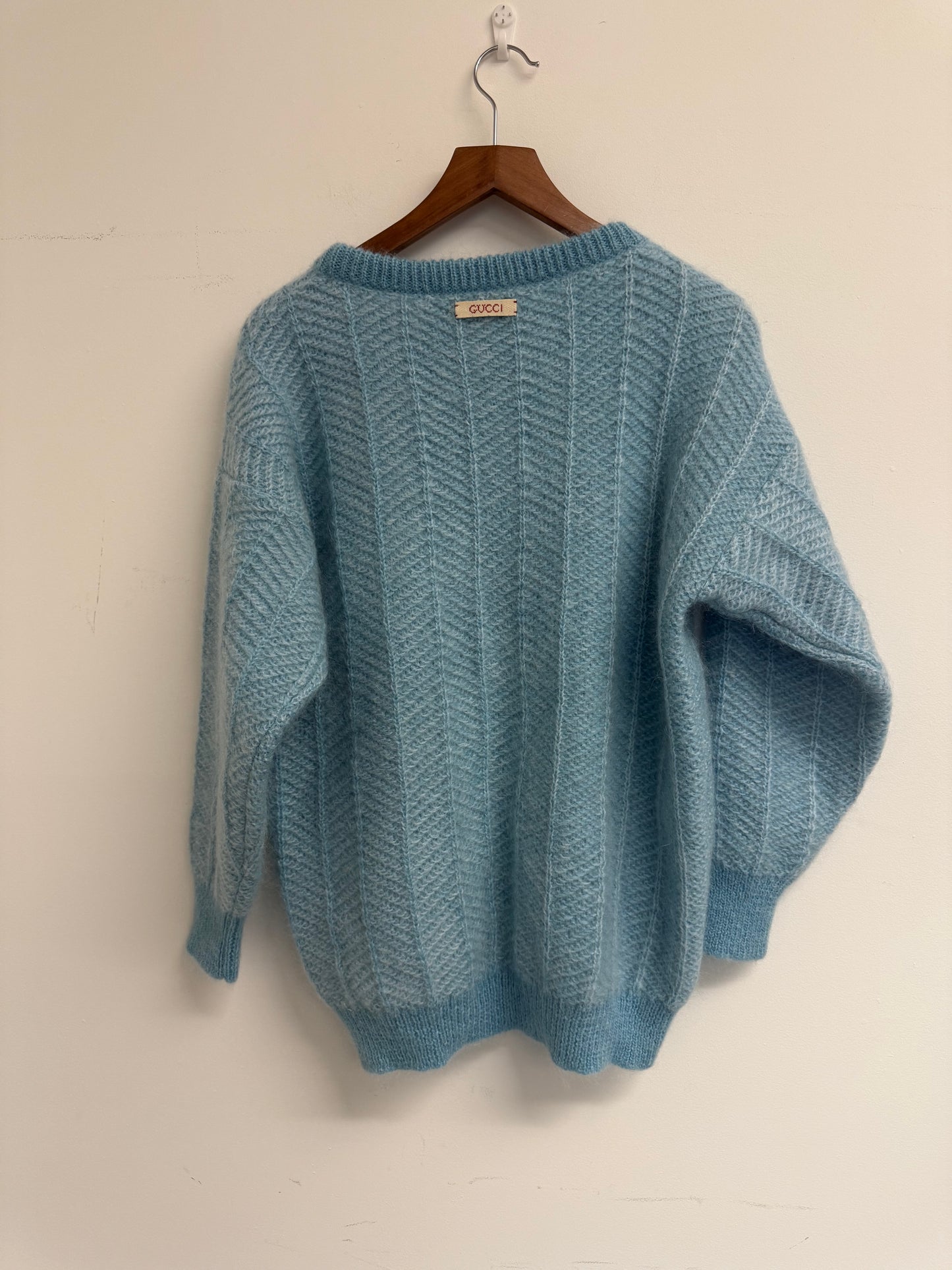 Gucci minou blue cat sweater (pre-owned)