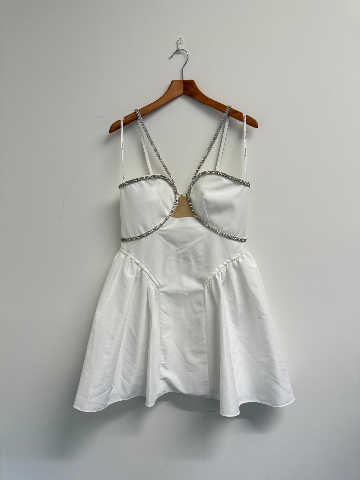 Self Portrait crystal embellished cutout mini dress (pre-owned)