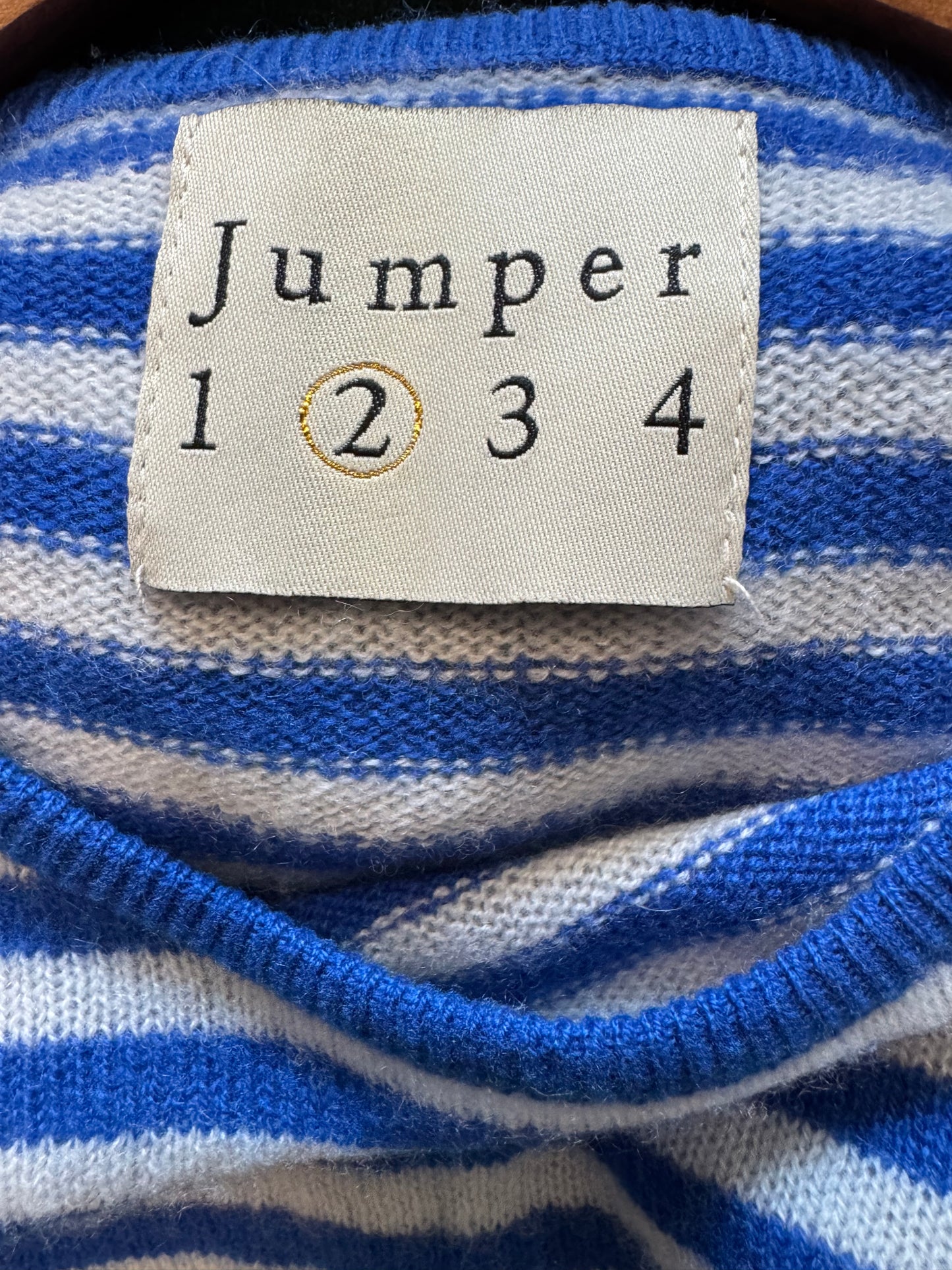 Jumper 1234 Blue and white stripe cashmere jumper (pre-owned)