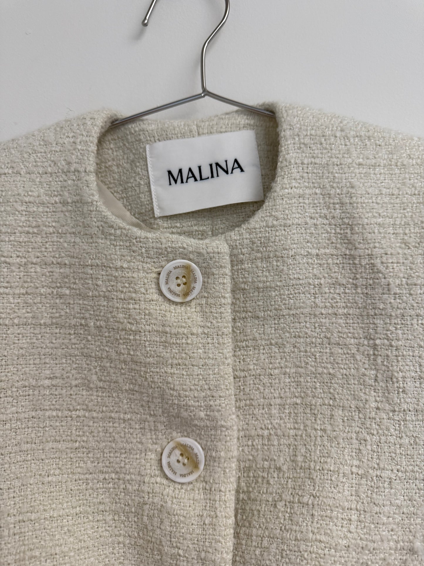 Malina Carol fitted round neck blazer