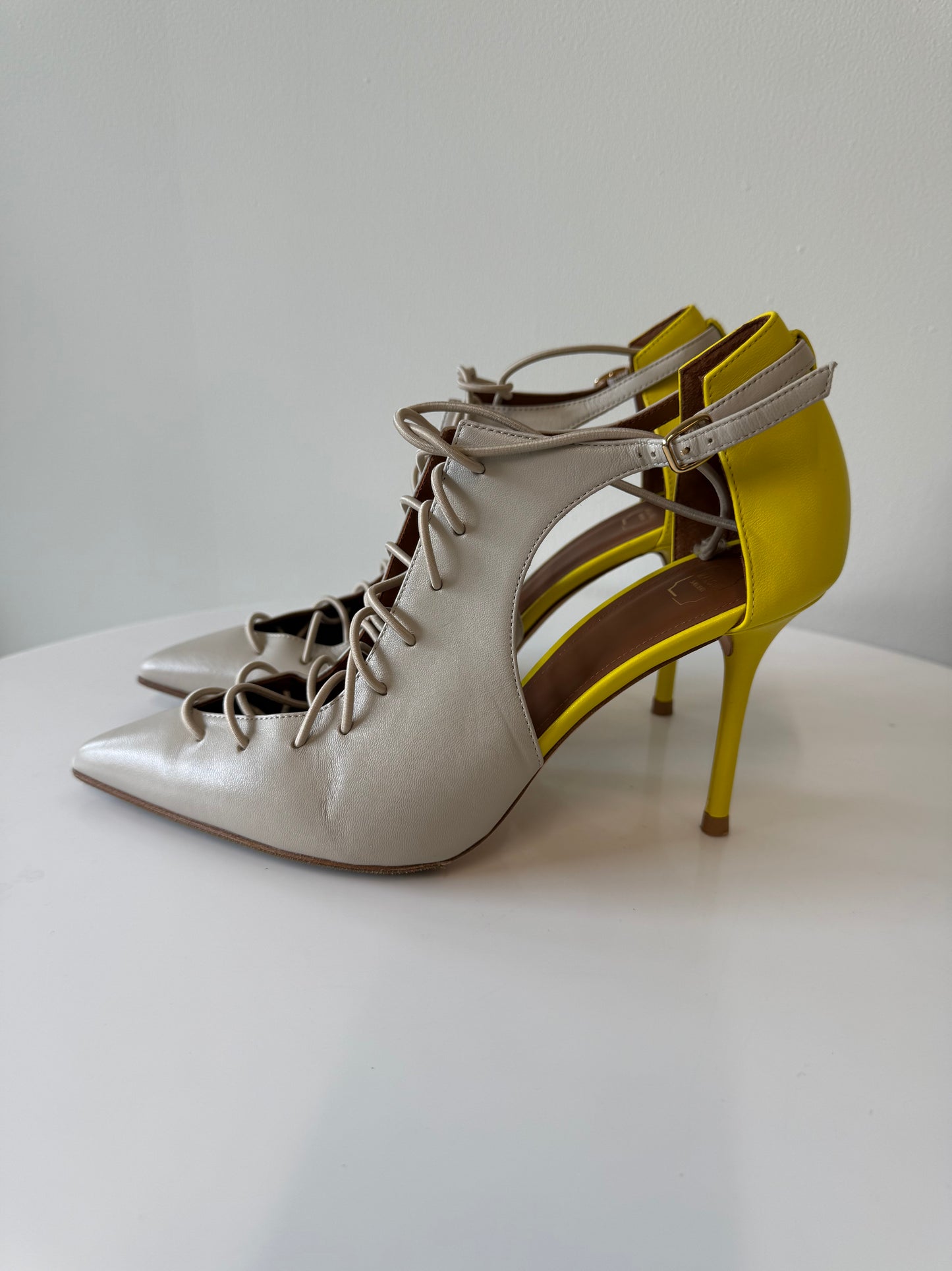Malone Souliers Montana 85 lace up nappa leather pumps (pre-owned)