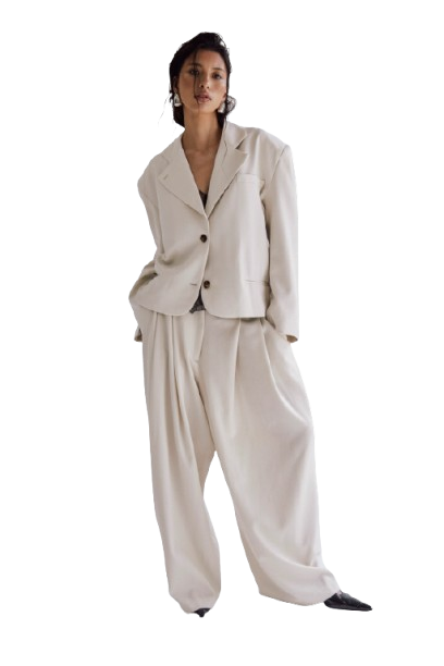 Atelier Ninety Five Cream Blazer And Trouser Suit (pre-owned)