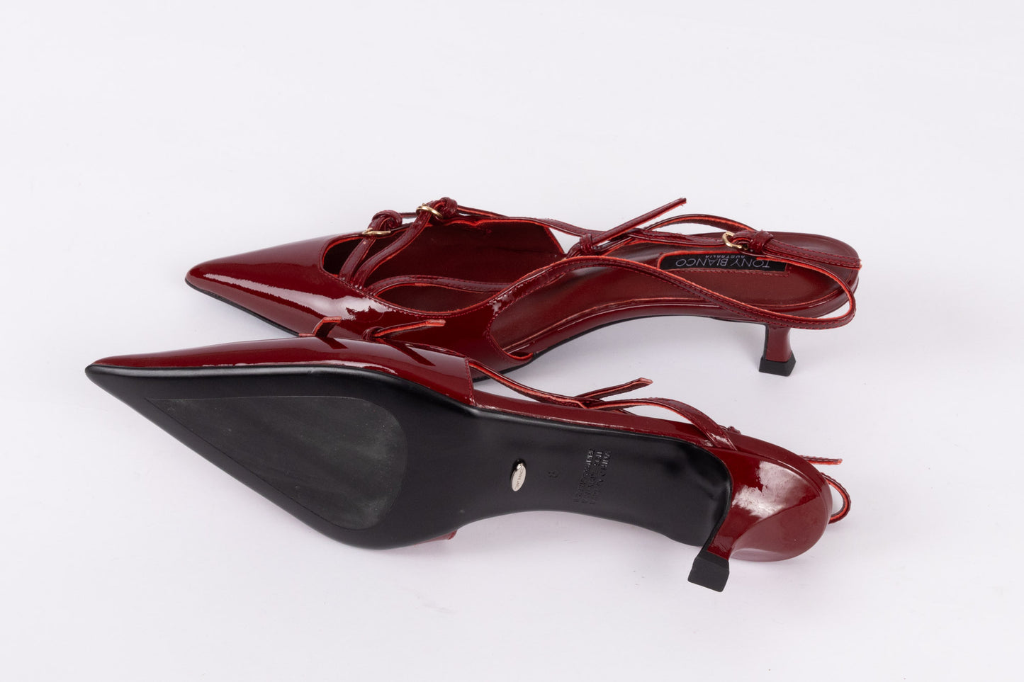 Tony Bianco red patent kitten heels (pre-owned)
