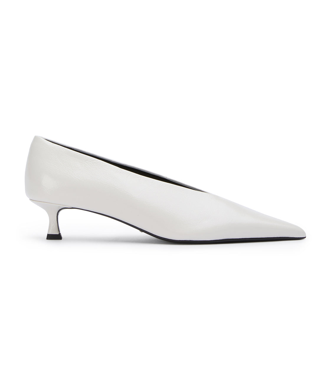 Tony Bianco white cherry dove crinkle kitten heels (pre owned)