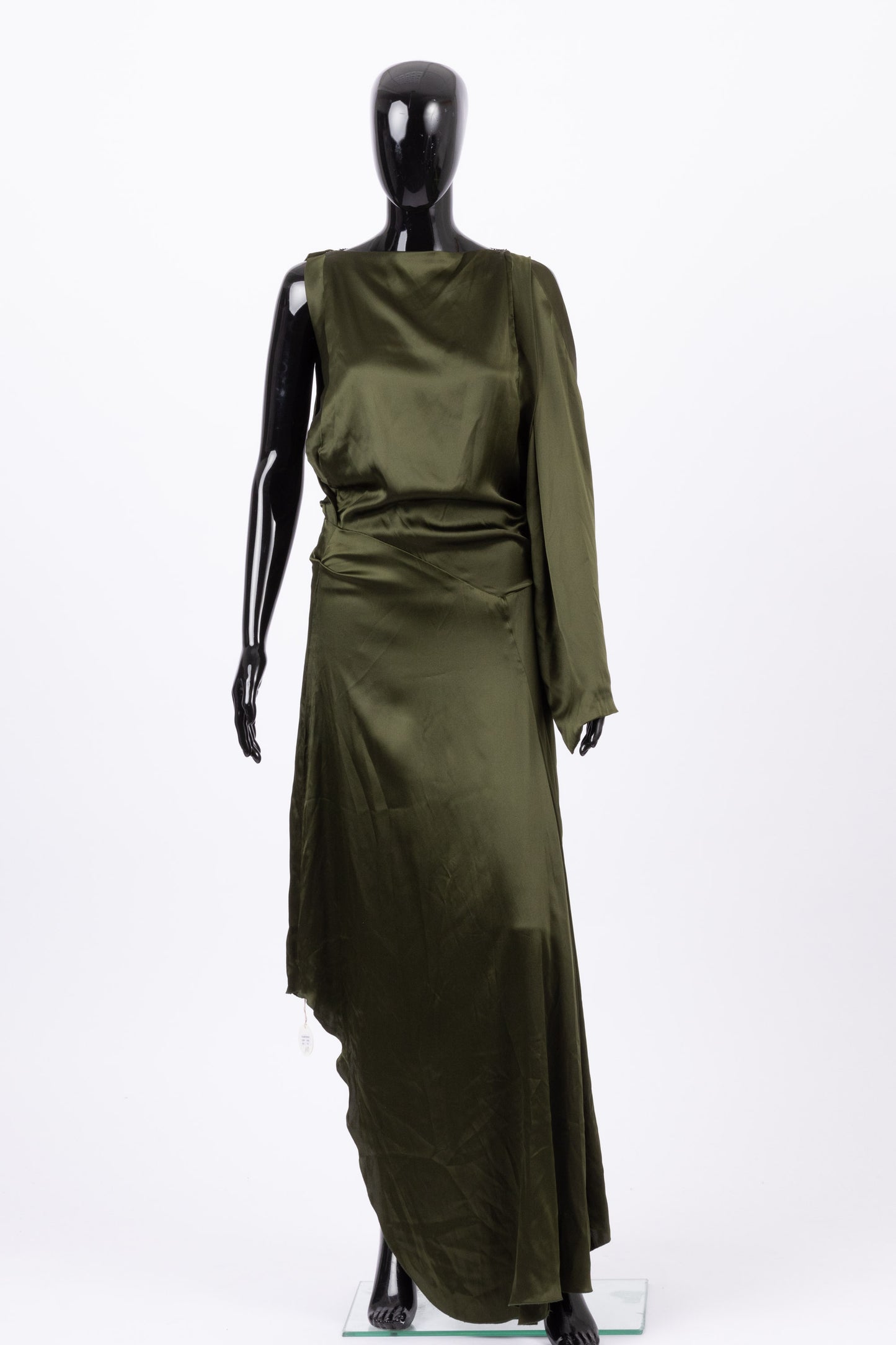 Simone Ricker green silk gown (pre-owned)