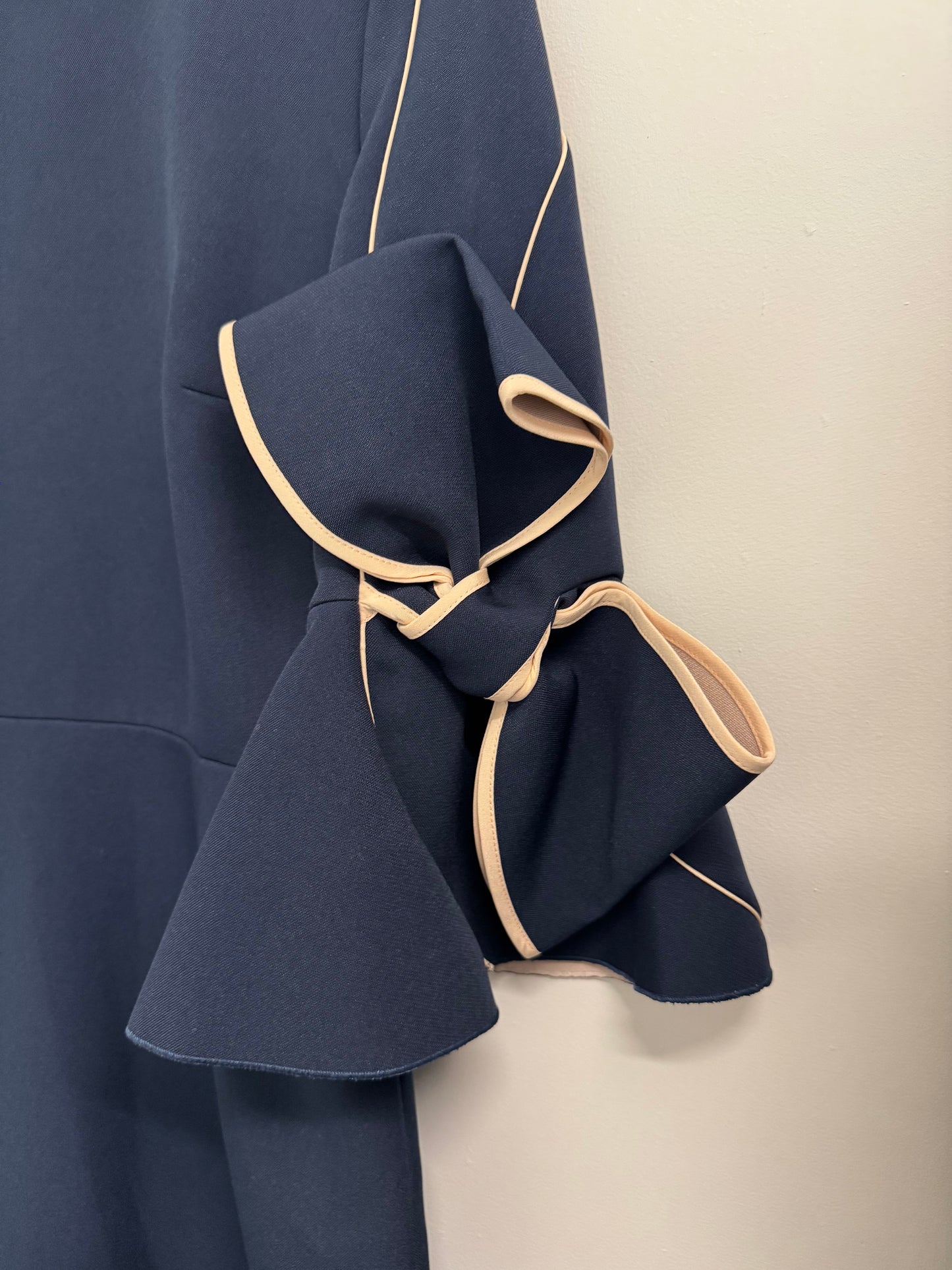 Roksanda Bow sleeve navy dress with matching scarf (pre-owned)