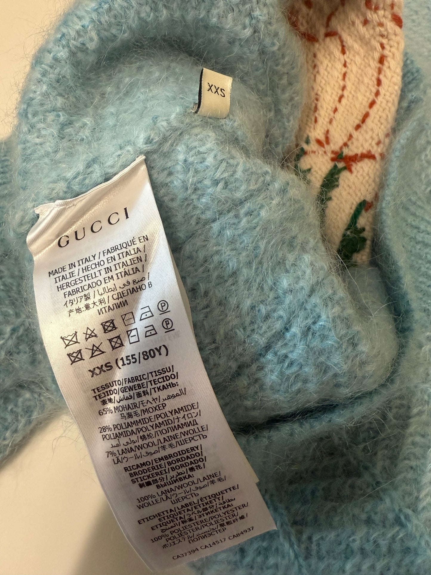 Gucci minou blue cat sweater (pre-owned)