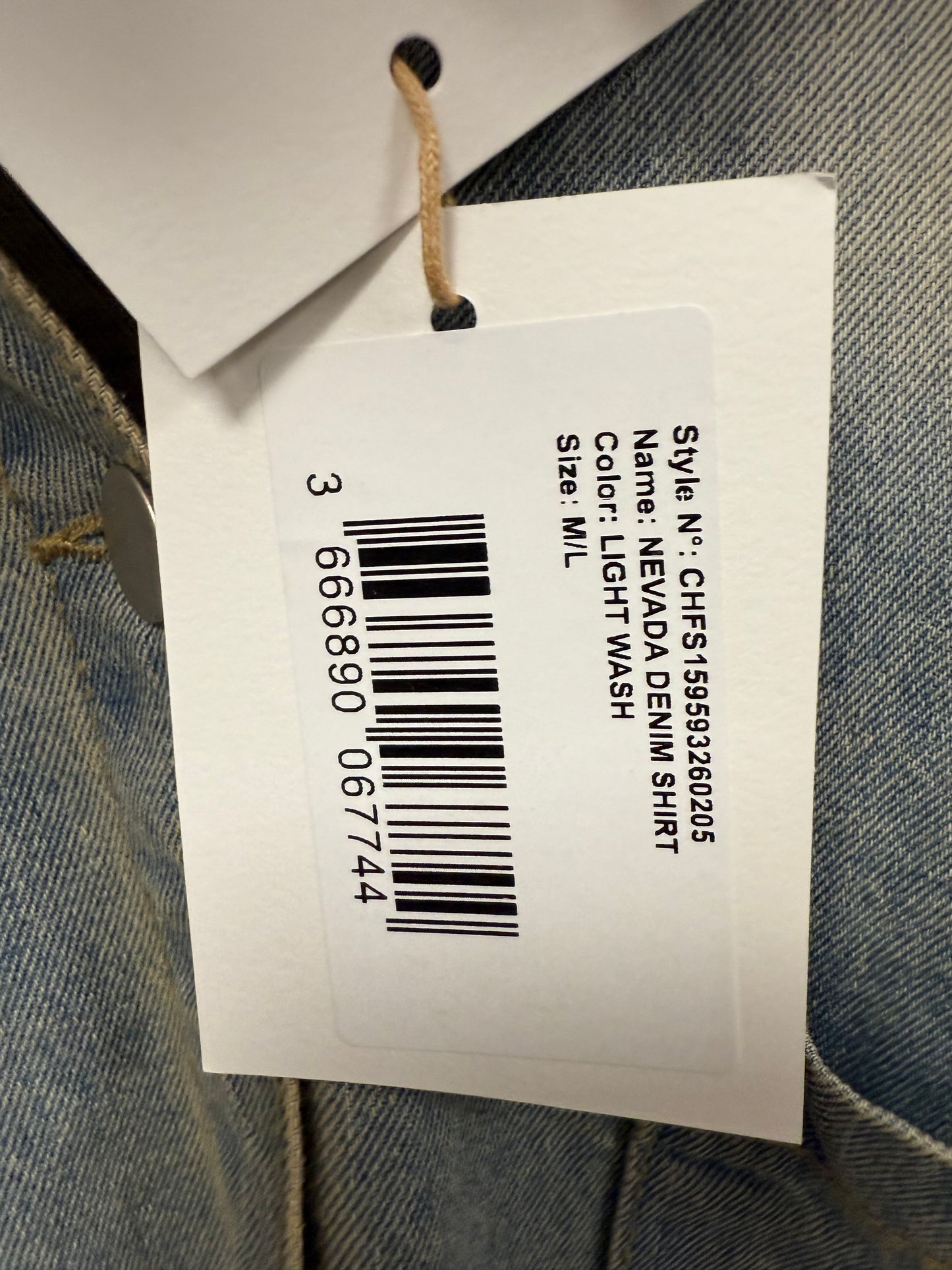 The Frankie Shop Nevada denim shirt light wash (pre-owned)