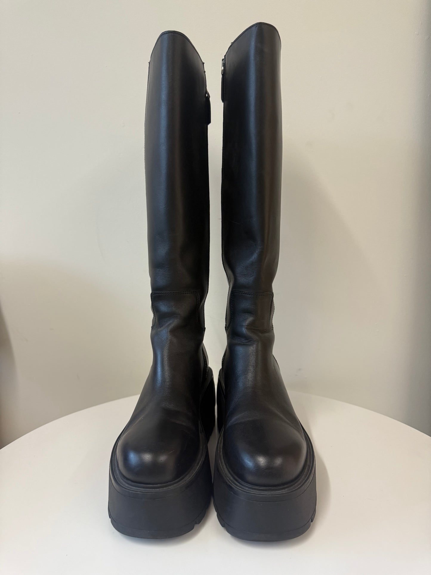 Valentino platform chunky knee length boots (pre-owned)
