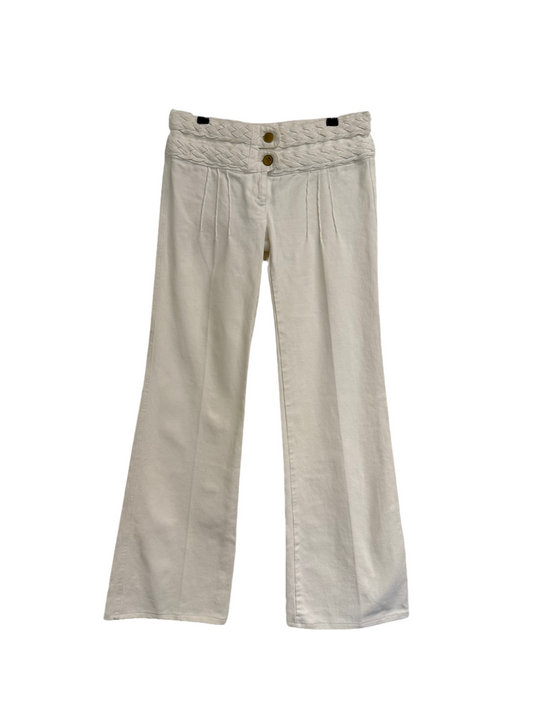 Chloe White braided jeans (pre-owned)