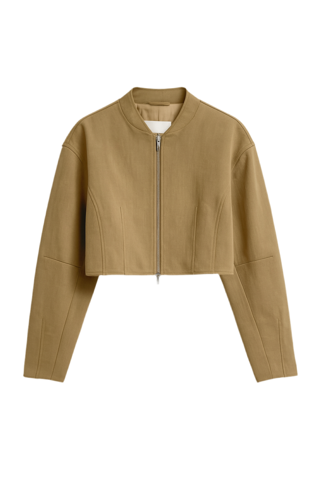 The Frankie Shop cropped bomber in sand (pre-owned)