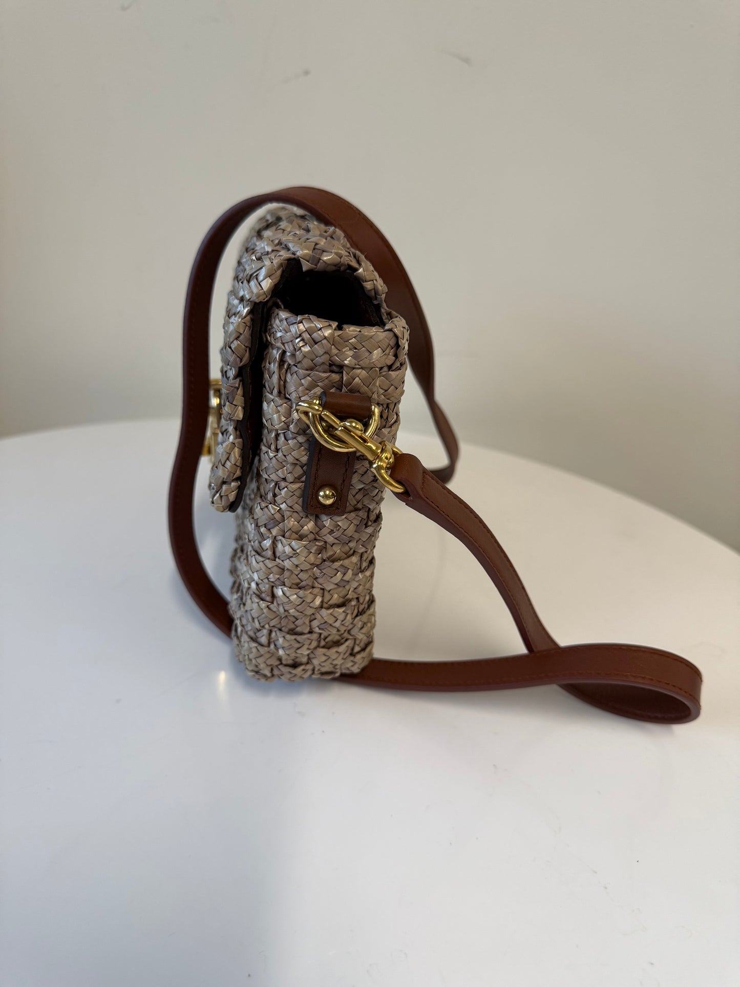 Dolce and Gabbana Wicker Crossbody Bag With Padlock (pre-owned)