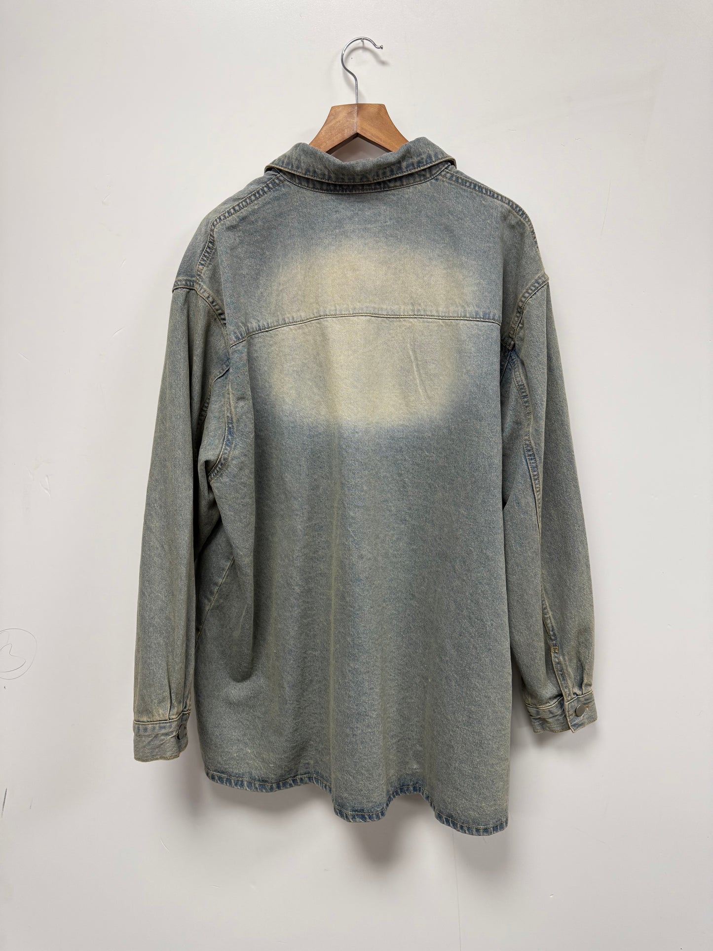 The Frankie Shop Nevada denim shirt light wash (pre-owned)