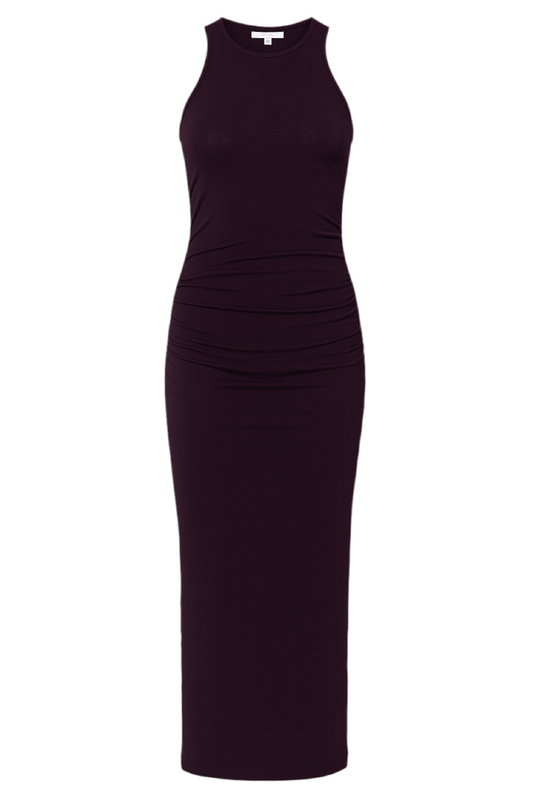 James Perse Plum cotton midi dress (pre-owned)