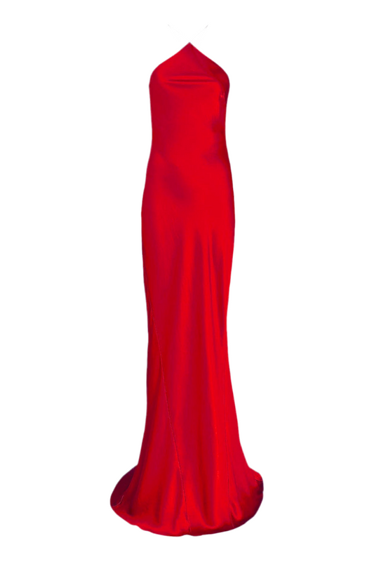 Retrofete Red halter neck gown (pre-owned)