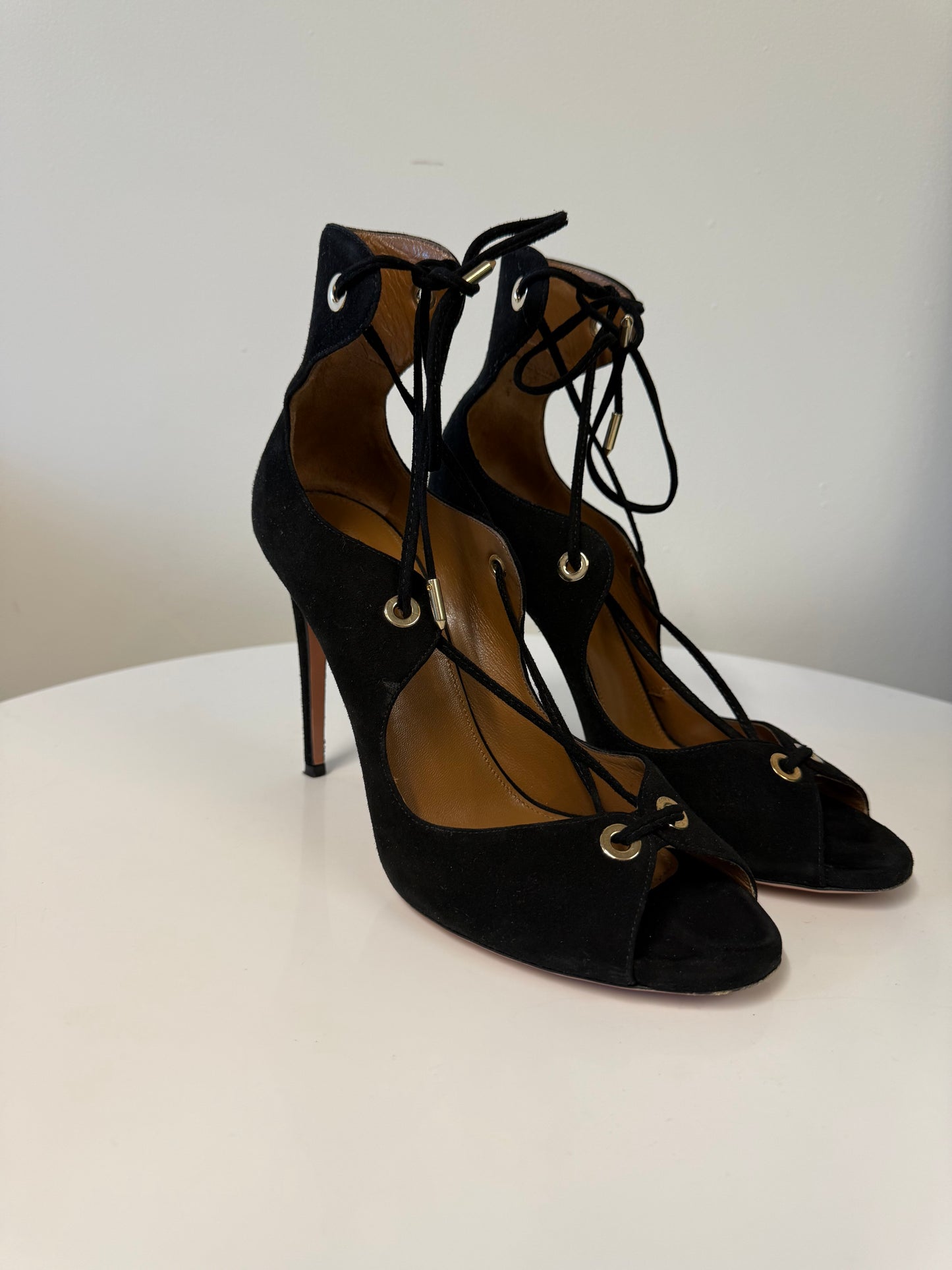 Aquazzura black heeled sandals (pre-owned)