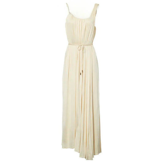 Matthew Williamson Cream slinky maxi dress (pre-owned)