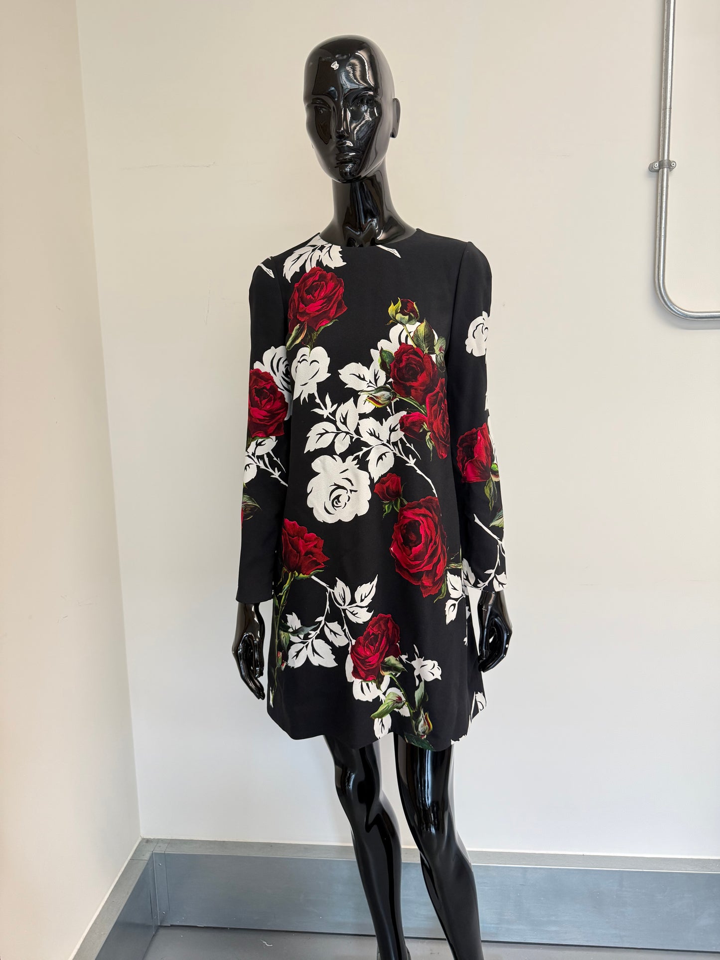 Dolce and Gabbana rose print shift dress (pre-owned)