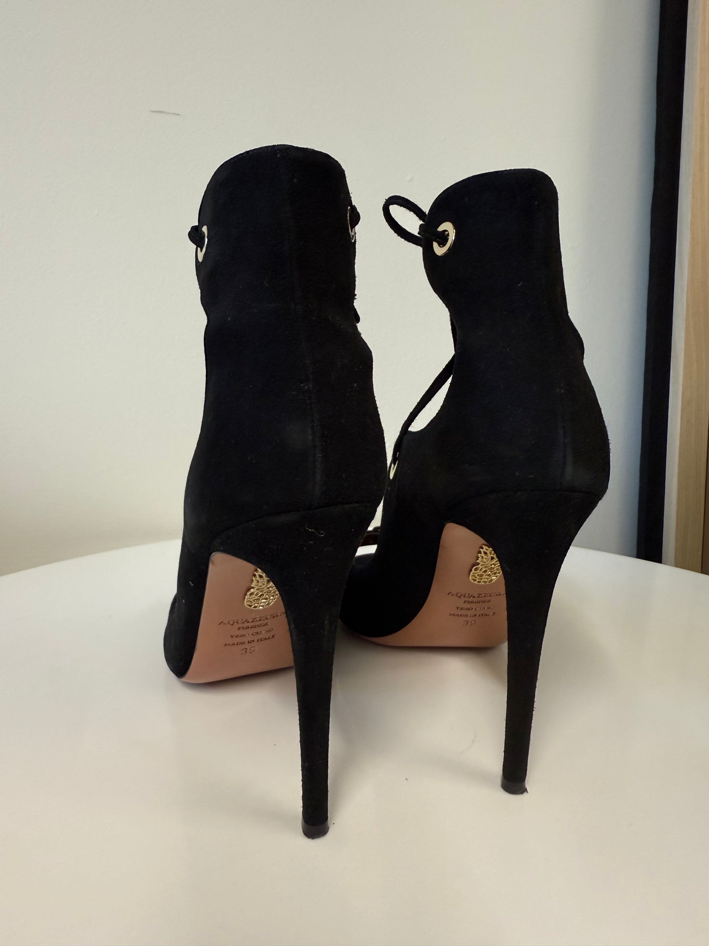 Aquazzura black heeled sandals (pre-owned)