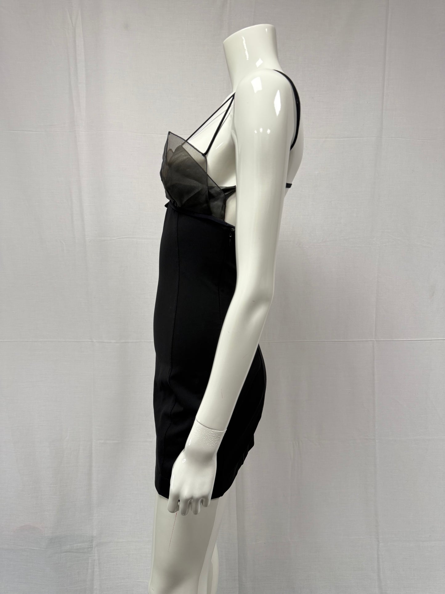 Nensi Dojaka black mini dress with bra detail (pre-owned)