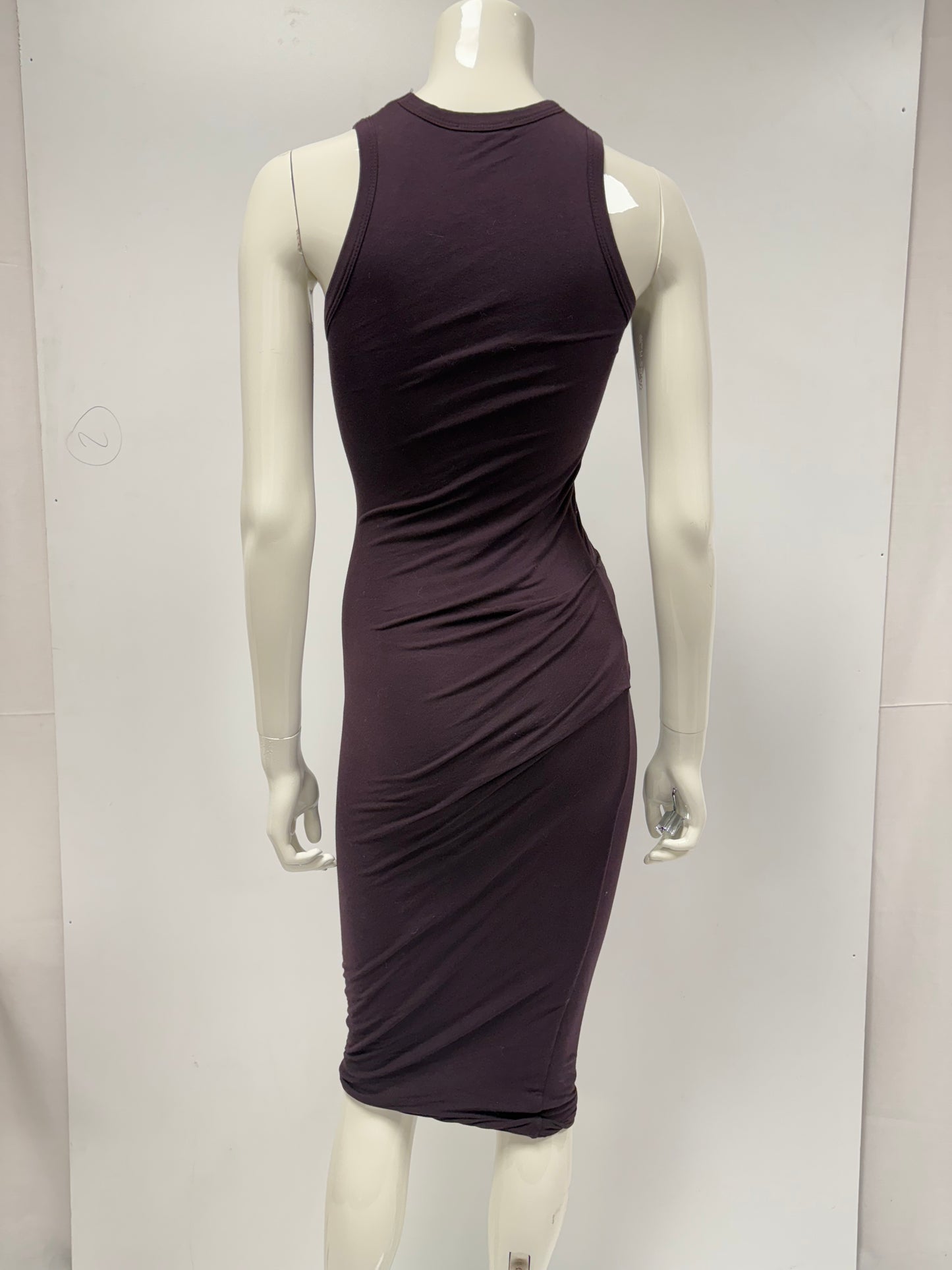 James Perse Plum cotton midi dress (pre-owned)