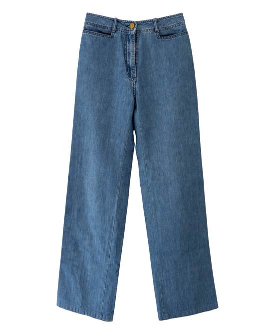 Chloe Light Blue Denim Wide Leg Jeans