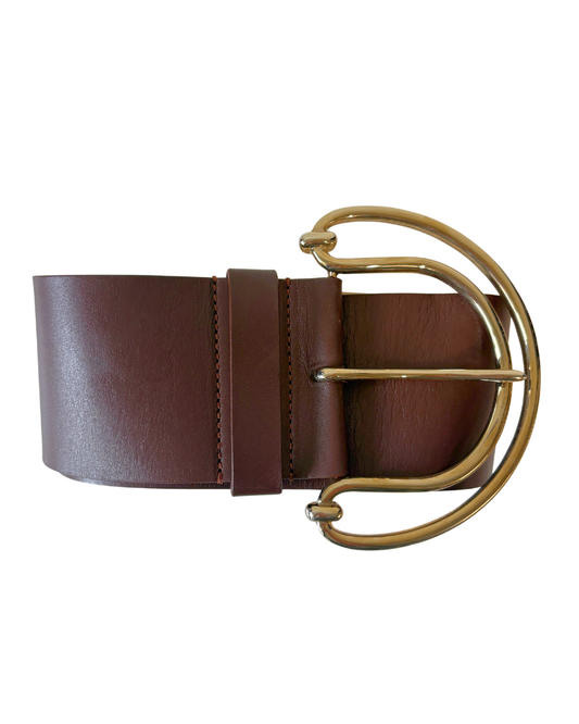 Yoox Brown Leather Waist Belt