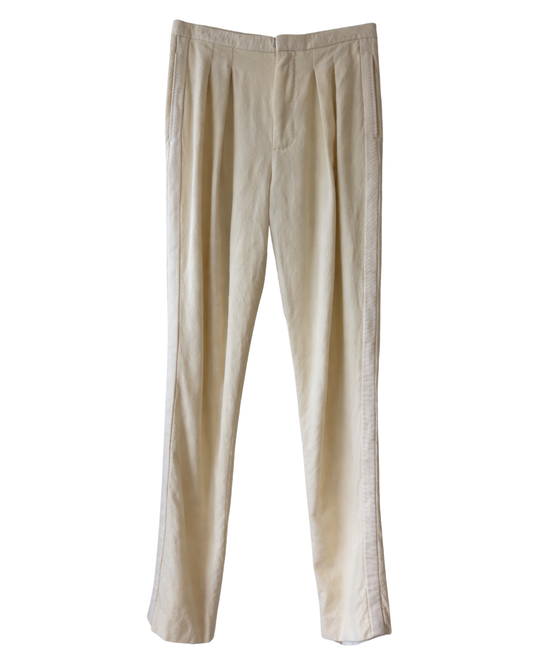 Tom Ford Cream Slim Fit Tailored Trousers