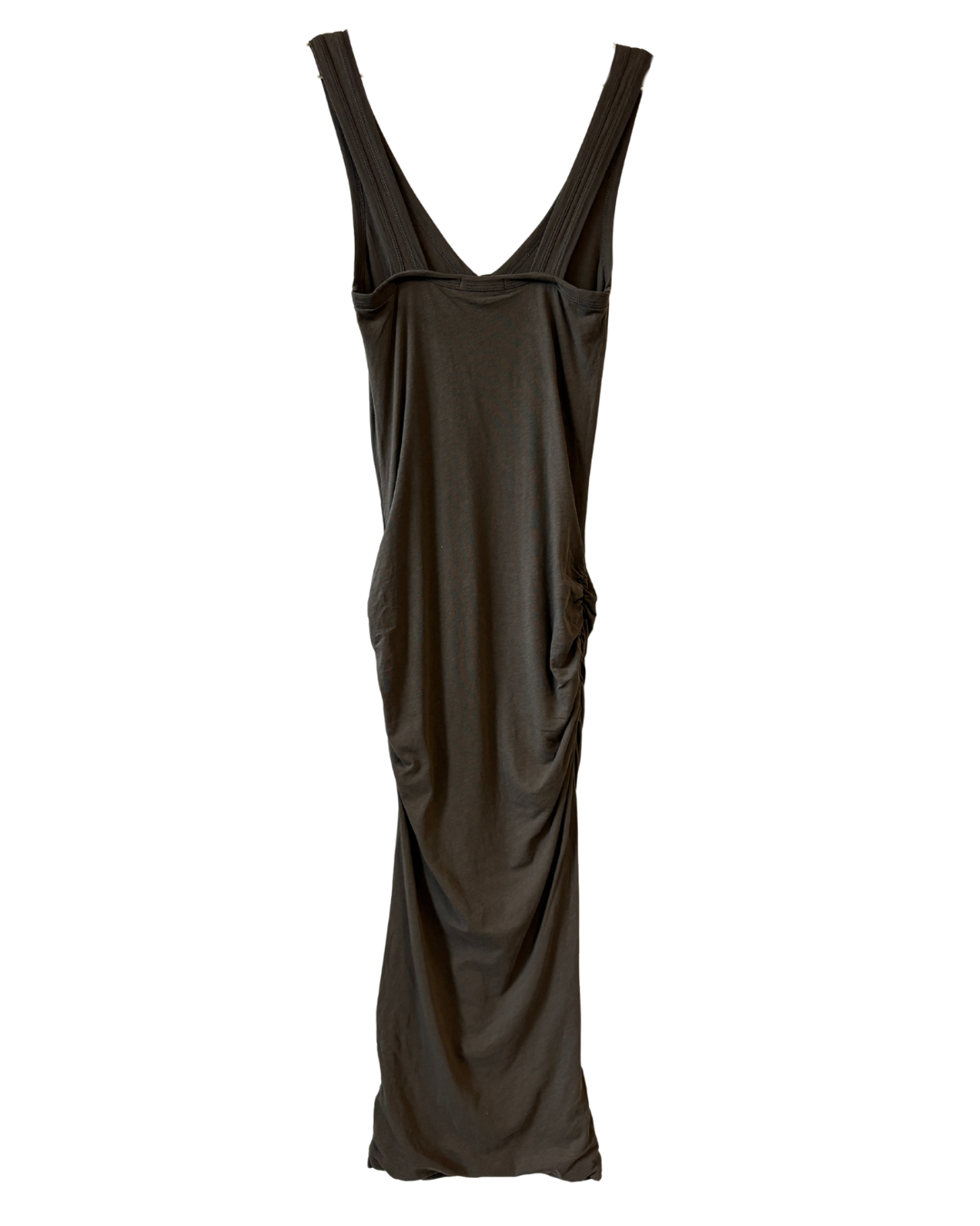 James Perse Khaki Ruched Tank Dress
