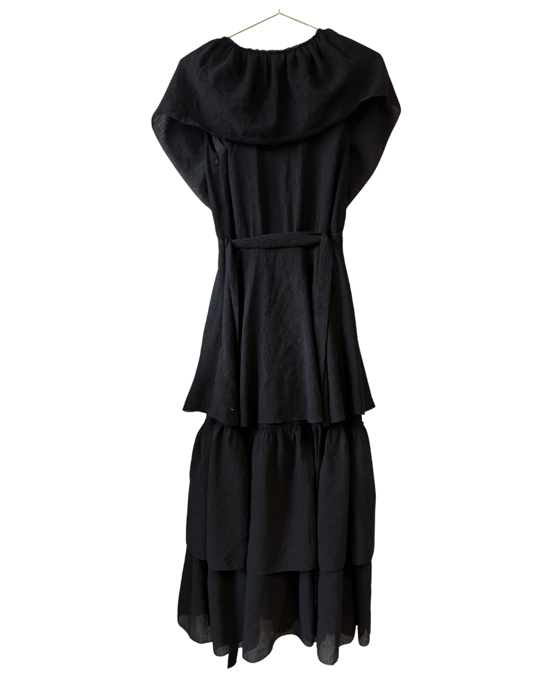 Rejina Pyo Black Tiered Midi Dress