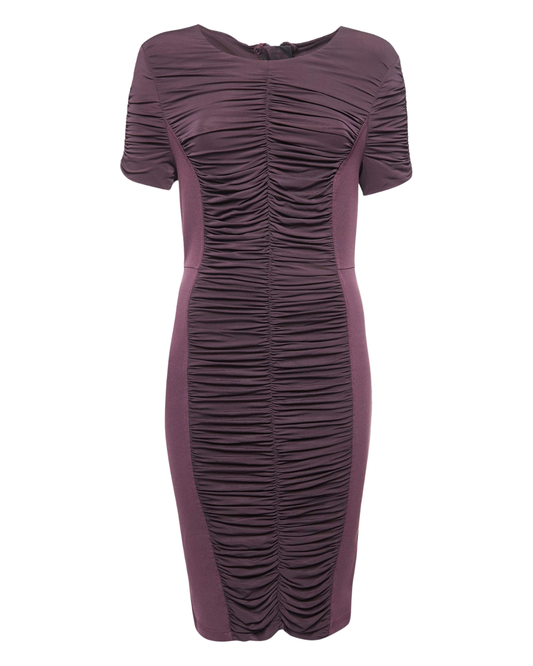 Burberry London Plum Ruched Bodycon Dress
