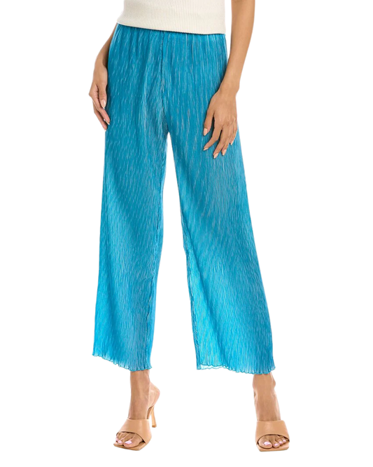 Cult Gaia Stacie Pleated Turquoise Trousers